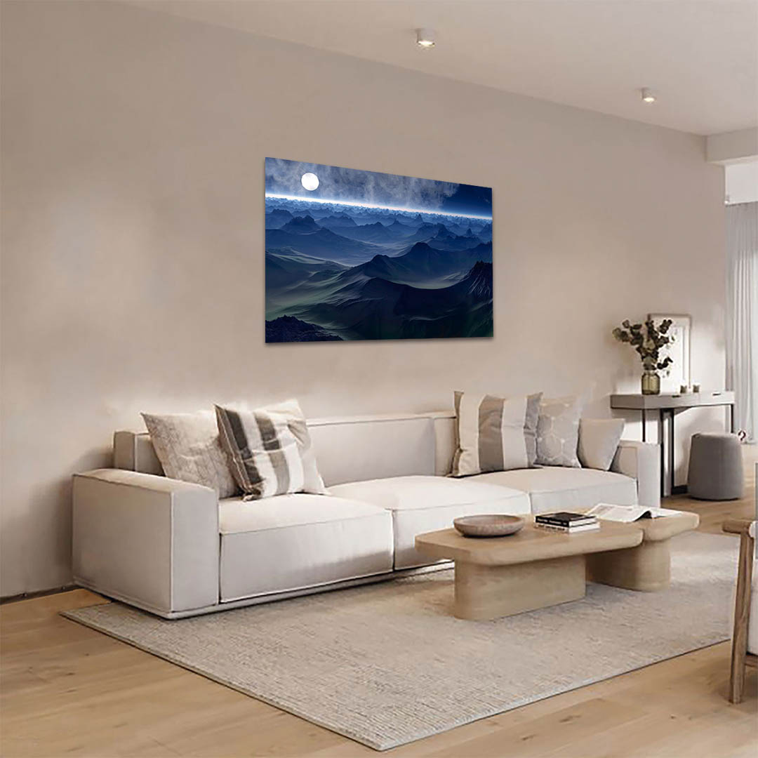 Cuadro Decorativo Luna de otro planeta Sci-Fi 60 X 40