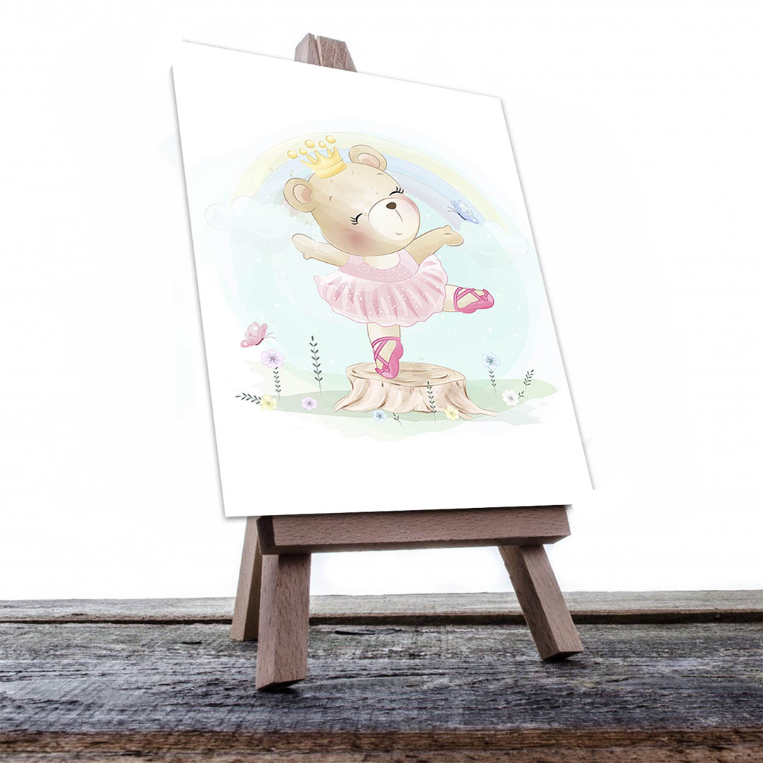 Cuadro Decorativo Infantil Osita Bailarina #49 60 X 40