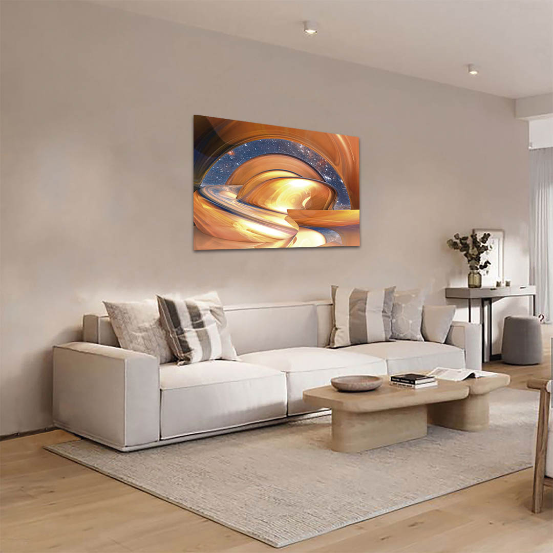 Cuadro Decorativo Abstracto inspirado en el Sol y el Universo #6 60 X 40