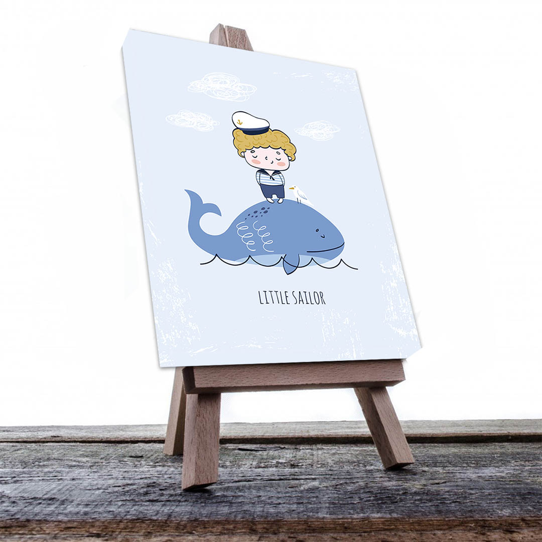 Cuadro Decorativo Infantil de Niño Marinero #18 60 X 40