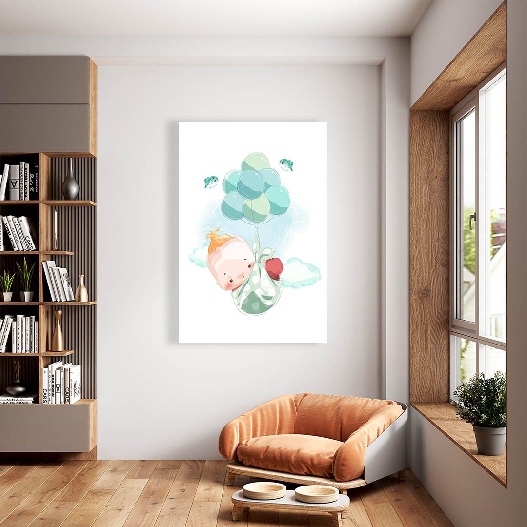 Cuadro Decorativo Infantil de Niño Sigueñas #18 60 X 40