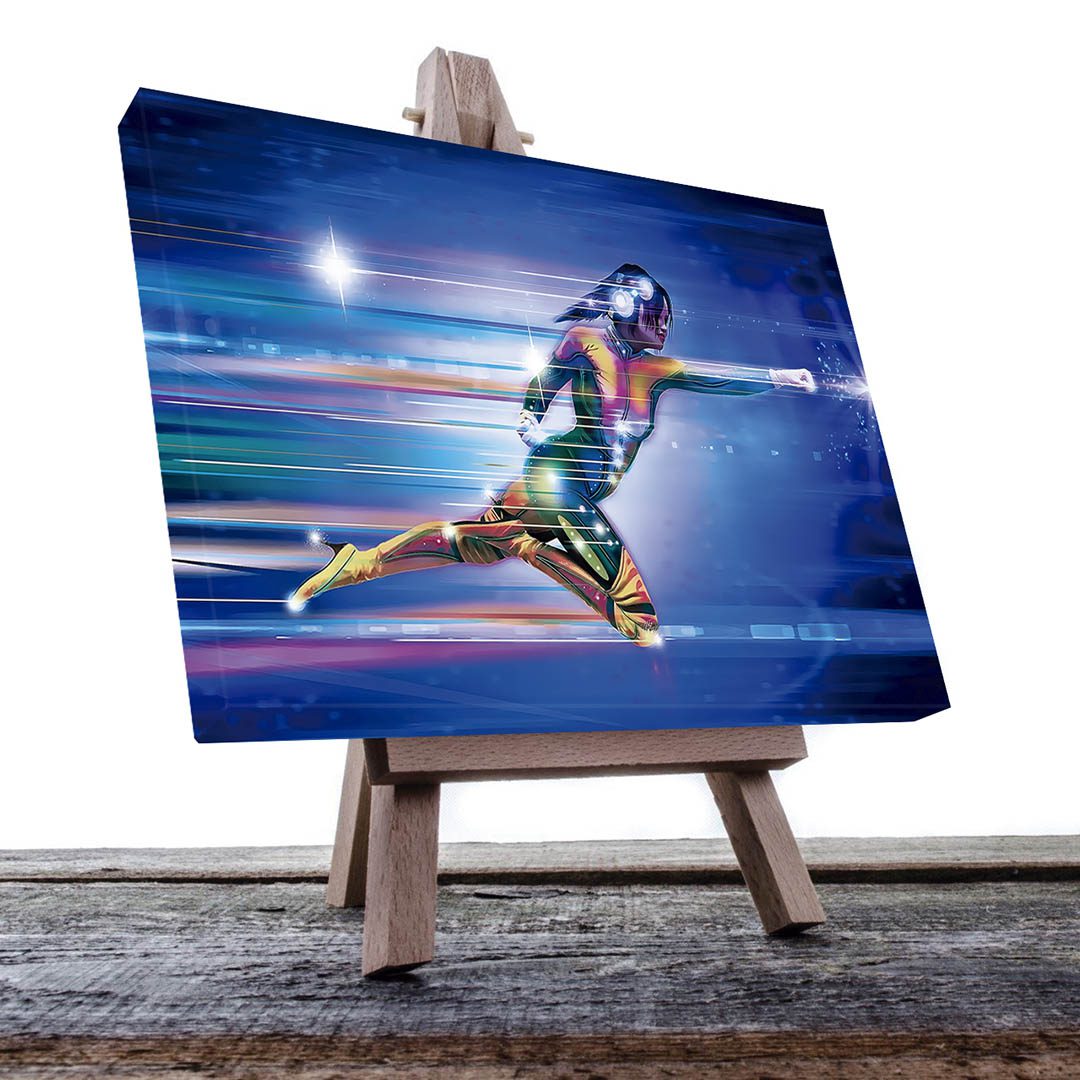 Cuadro Decorativo de mujer Sci-Fi en el Universo 60 X 40