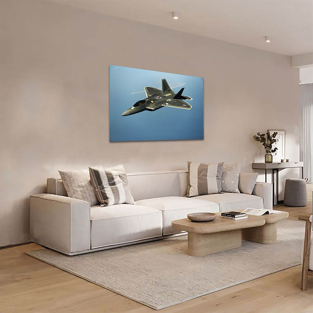 Cuadro Decorativo Avión F22 Raptor 90 X 60