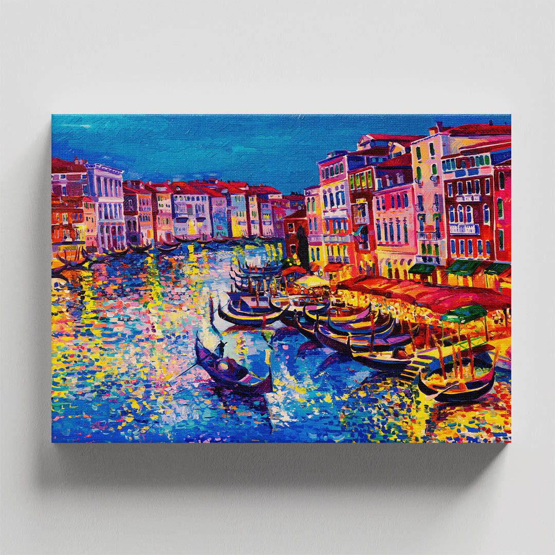 Cuadro Decorativo de Venecia Italia Estilo Oleo #05 60 X 40