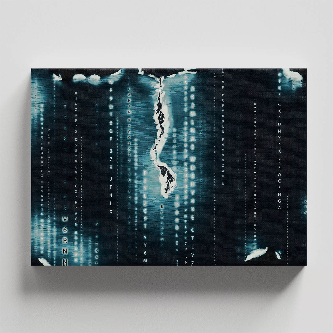 Cuadro Decorativo Abstracto Estilo Matrix 60 X 40