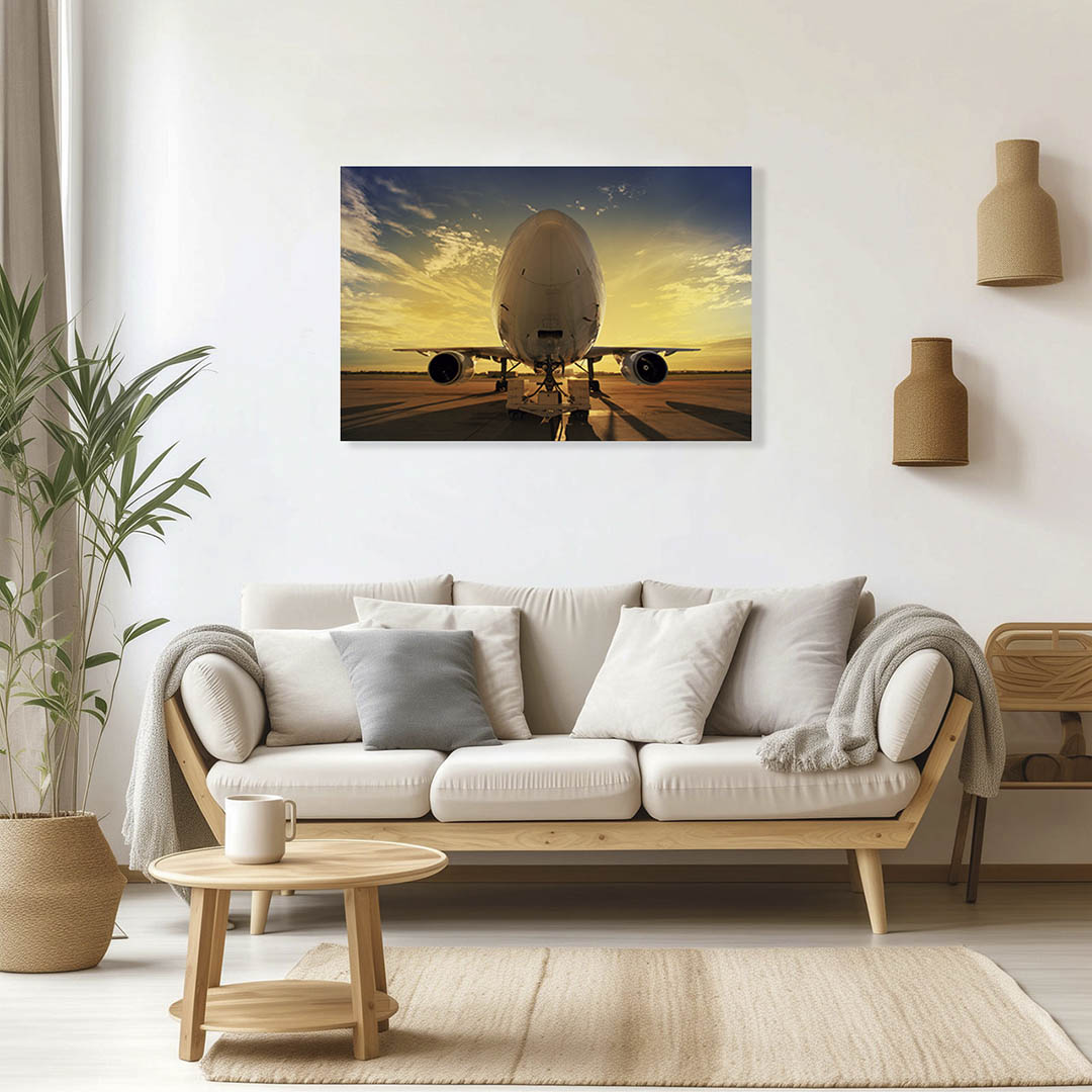 Cuadro Decorativo Avión de frente #2 90 X 60