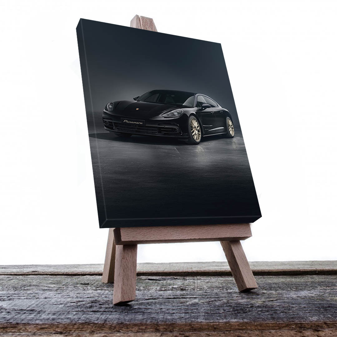 Cuadro Decorativo de Automóvil Deportivo Porsche Negro #5 90 X 60