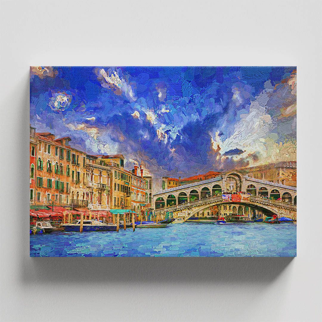 Cuadro Decorativo de Venecia Italia Estilo Oleo #27 60 X 40