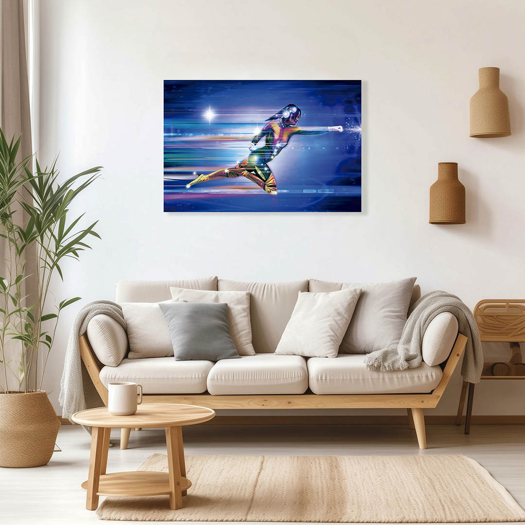 Cuadro Decorativo de mujer Sci-Fi en el Universo 60 X 40