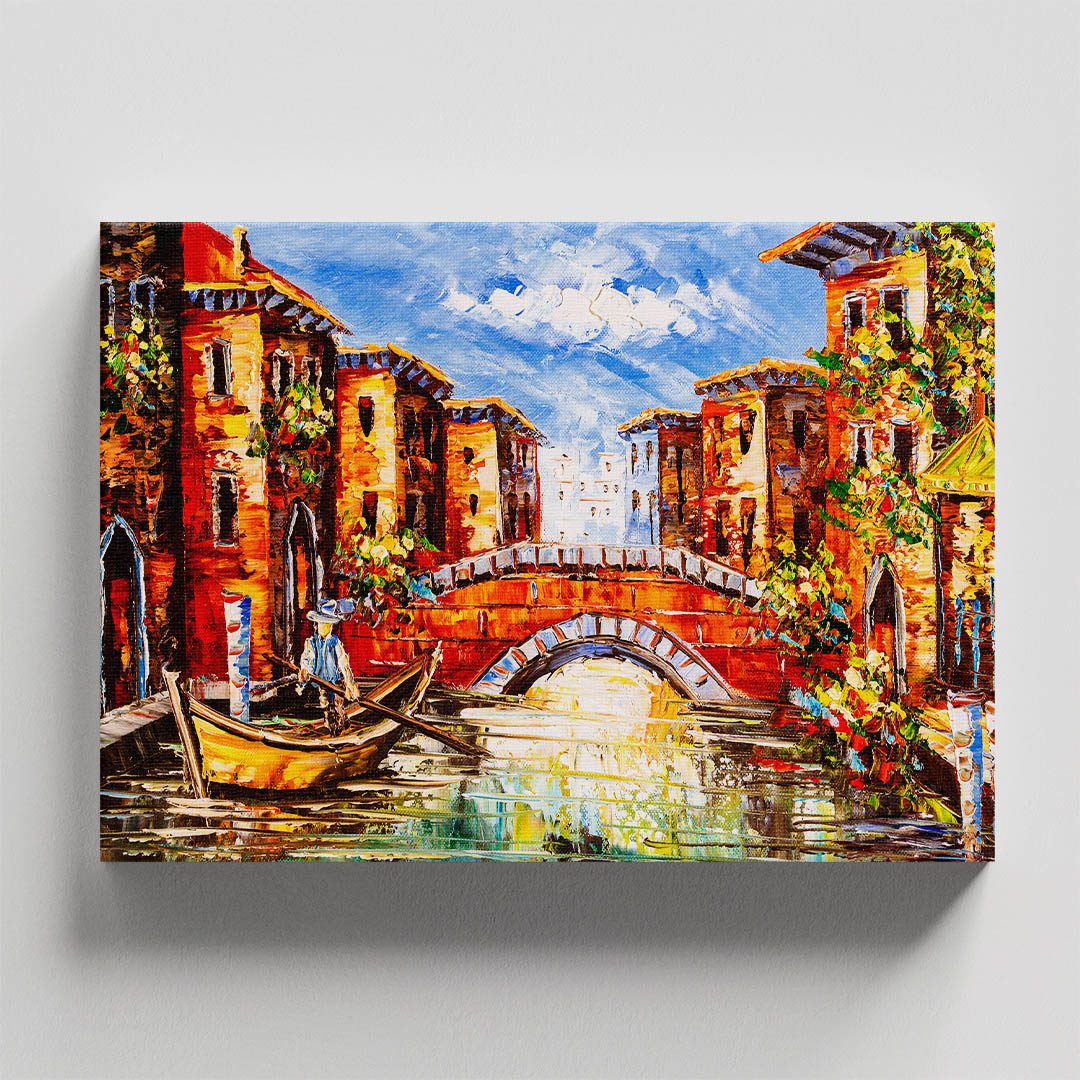 Cuadro Decorativo de Venecia Italia Estilo Oleo #26 60 X 40