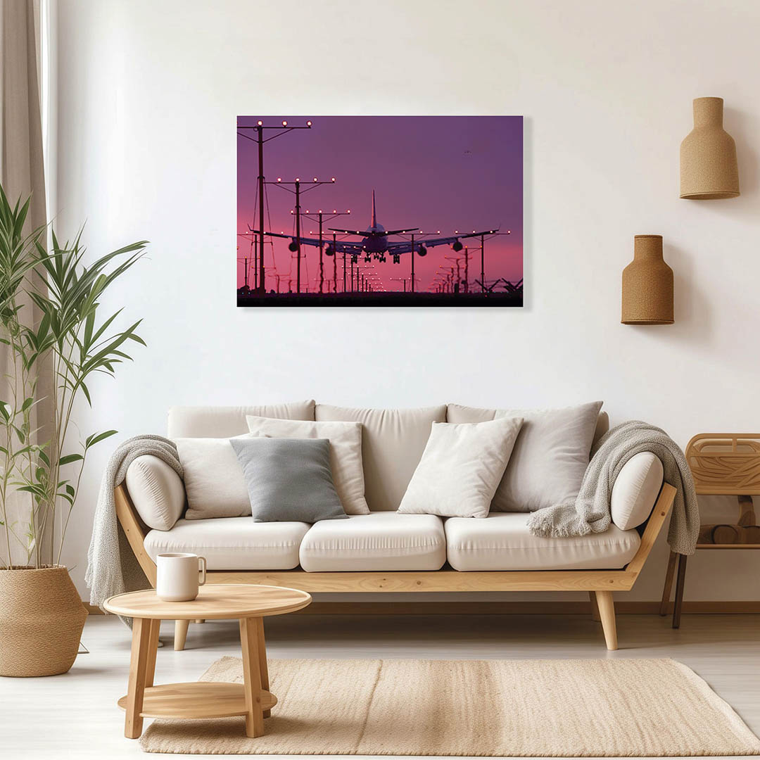 Cuadro Decorativo Avión aterrizando 90 X 60