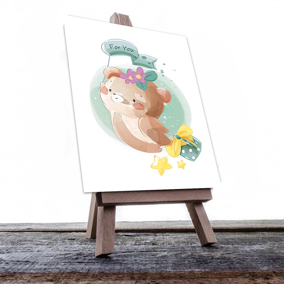 Cuadro Decorativo Infantil Oso #49 60 X 40