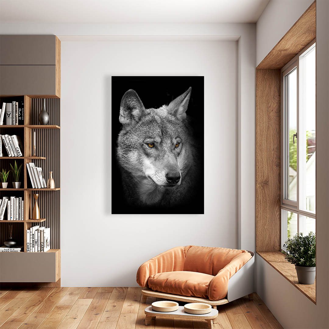 Cuadro Decorativo Lobo Gris #07 60 X 40