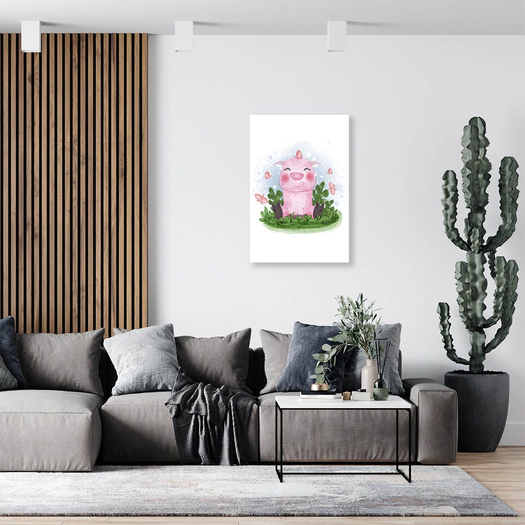 Cuadro Decorativo Infantil Puerquito #45 60 X 40