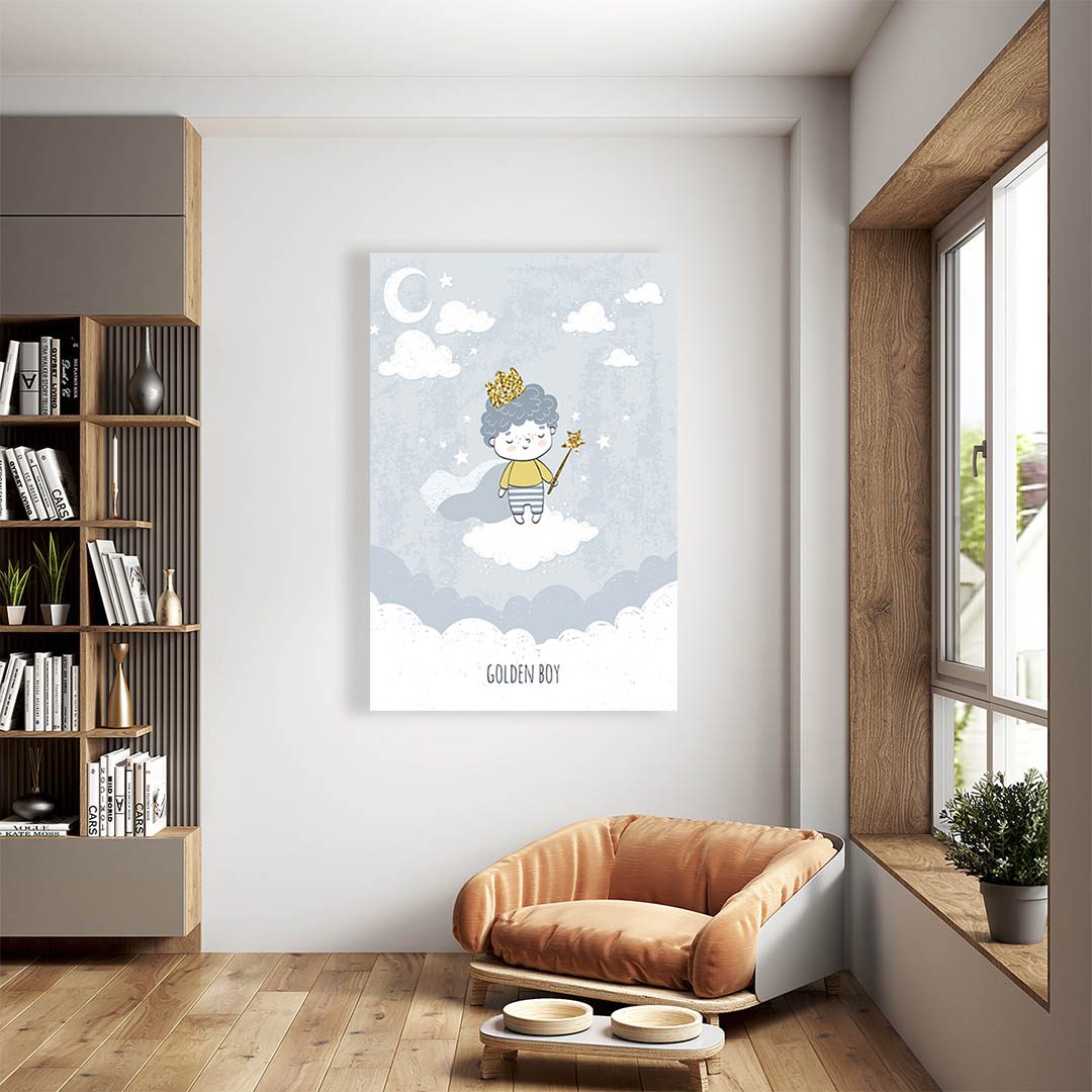Cuadro Decorativo Infantil de Principito Fondo Gris #15 60 X 40