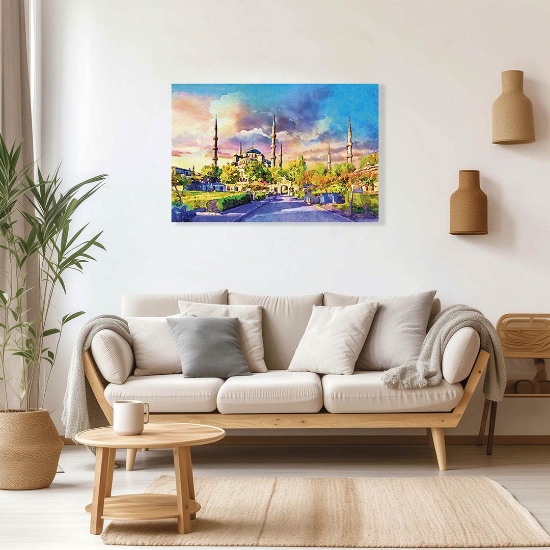 Cuadro Decorativo de Estambul Turquía Estilo Oleo #28 60 X 40