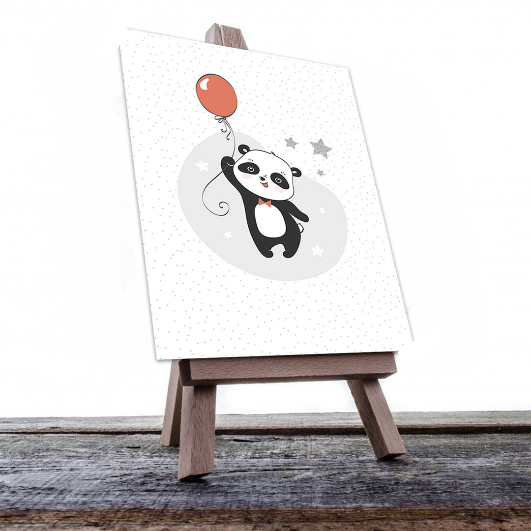 Cuadro Decorativo Infantil Oso Panda #25 60 X 40