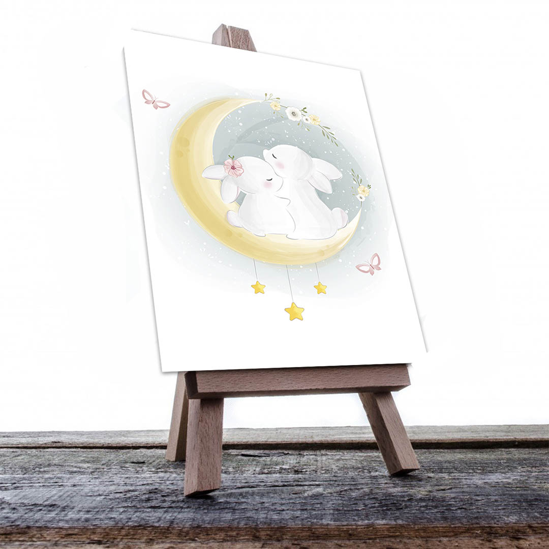 Cuadro Decorativo Infantil Conejos #53 60 X 40