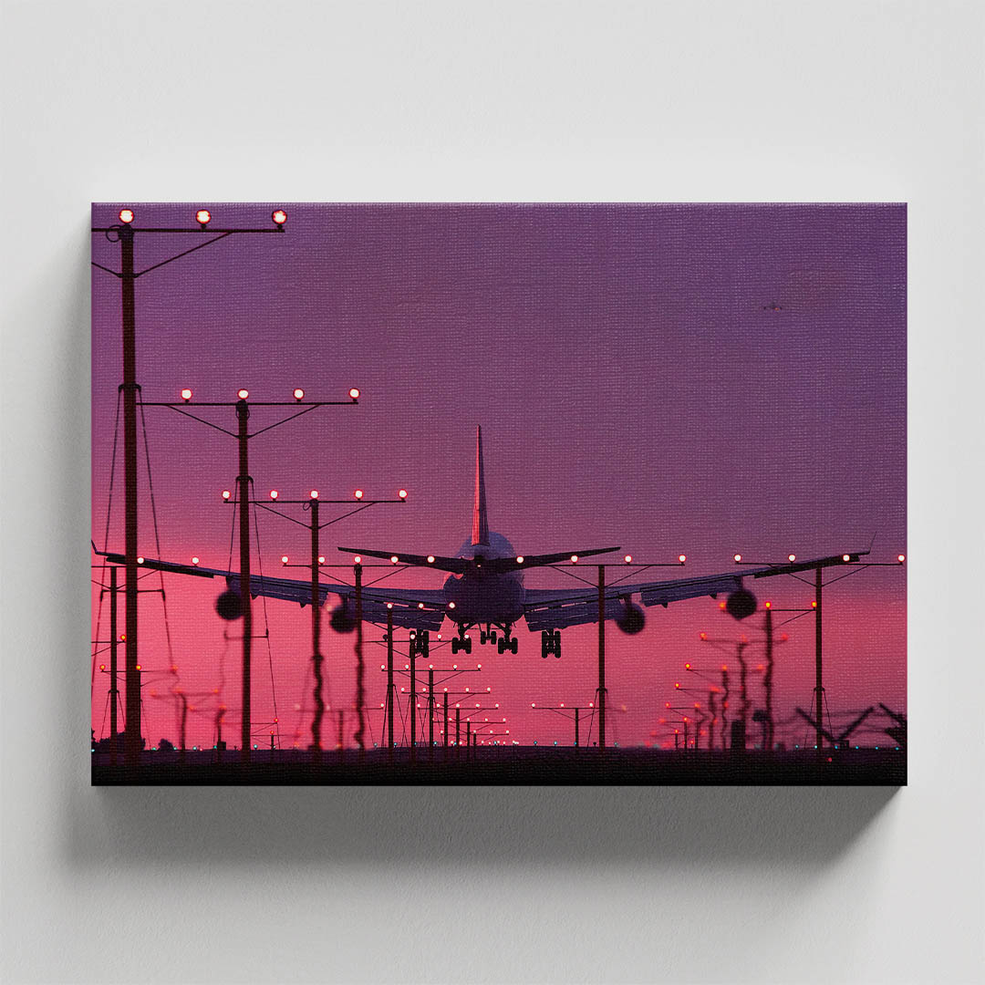 Cuadro Decorativo Avión aterrizando 90 X 60