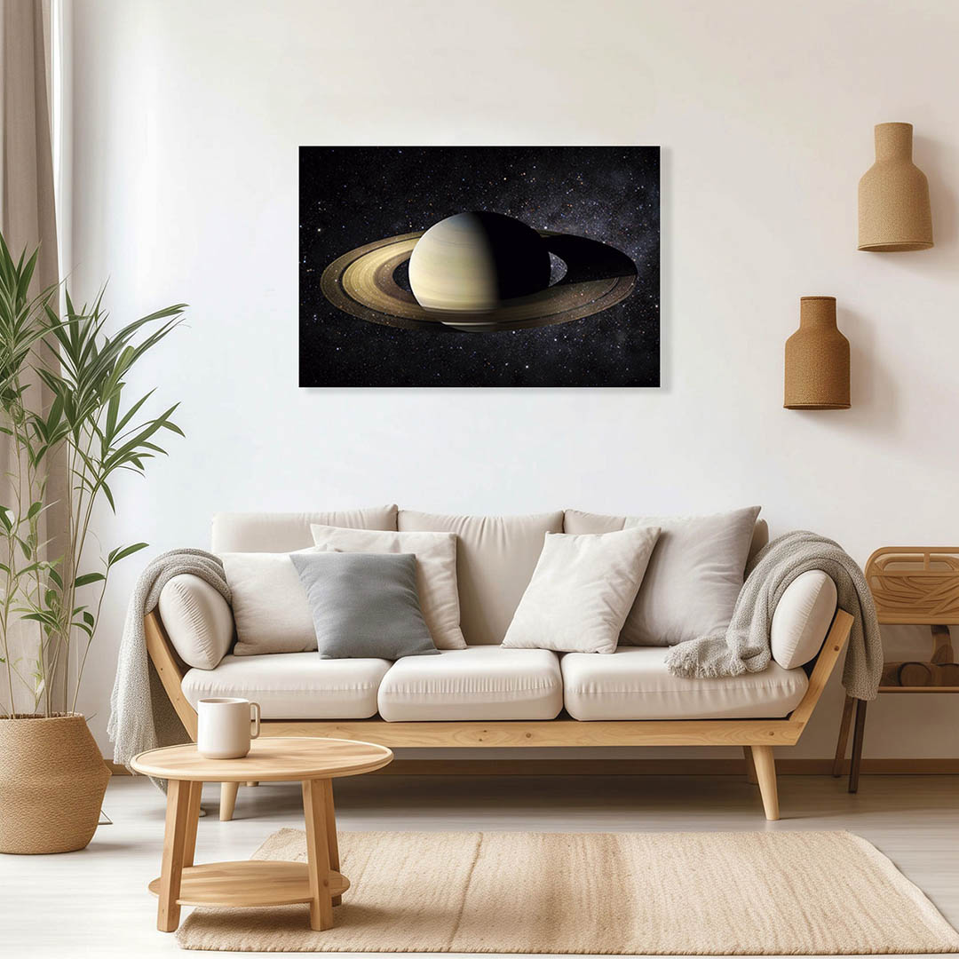 Cuadro Decorativo de Saturno y sus Anillos #60 60 X 40