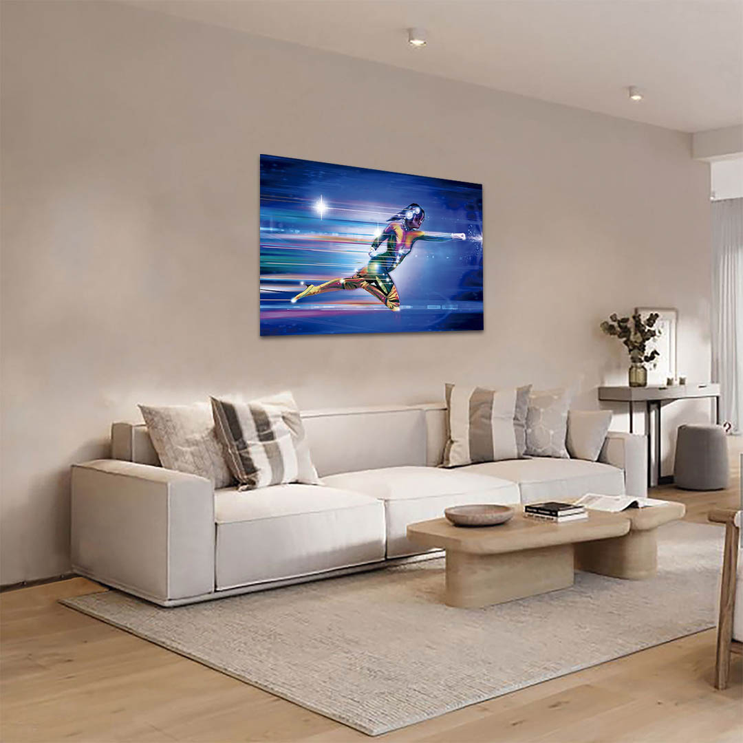 Cuadro Decorativo de mujer Sci-Fi en el Universo 60 X 40