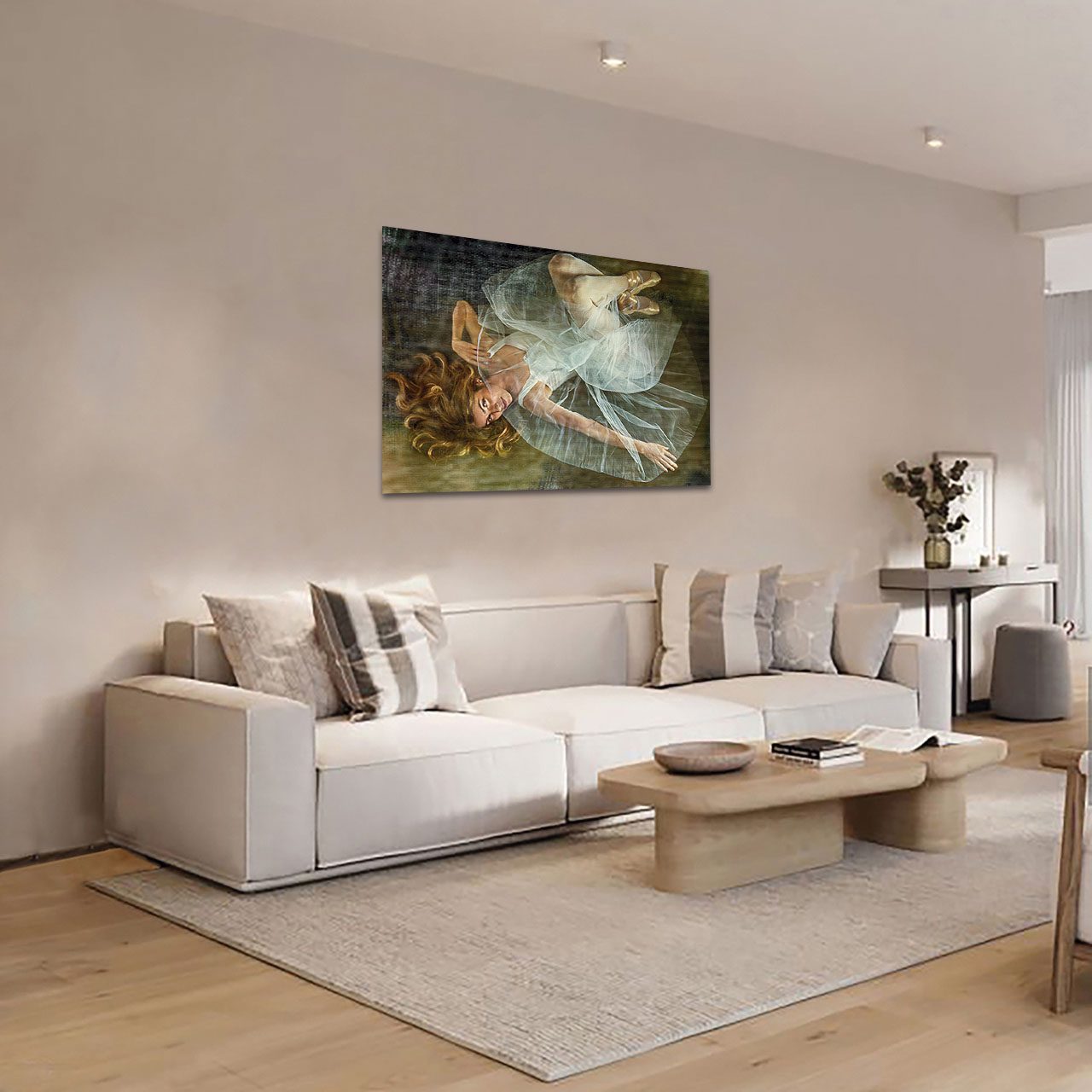 Cuadro Decorativo Bailarina Ballet acostada 90 X 60