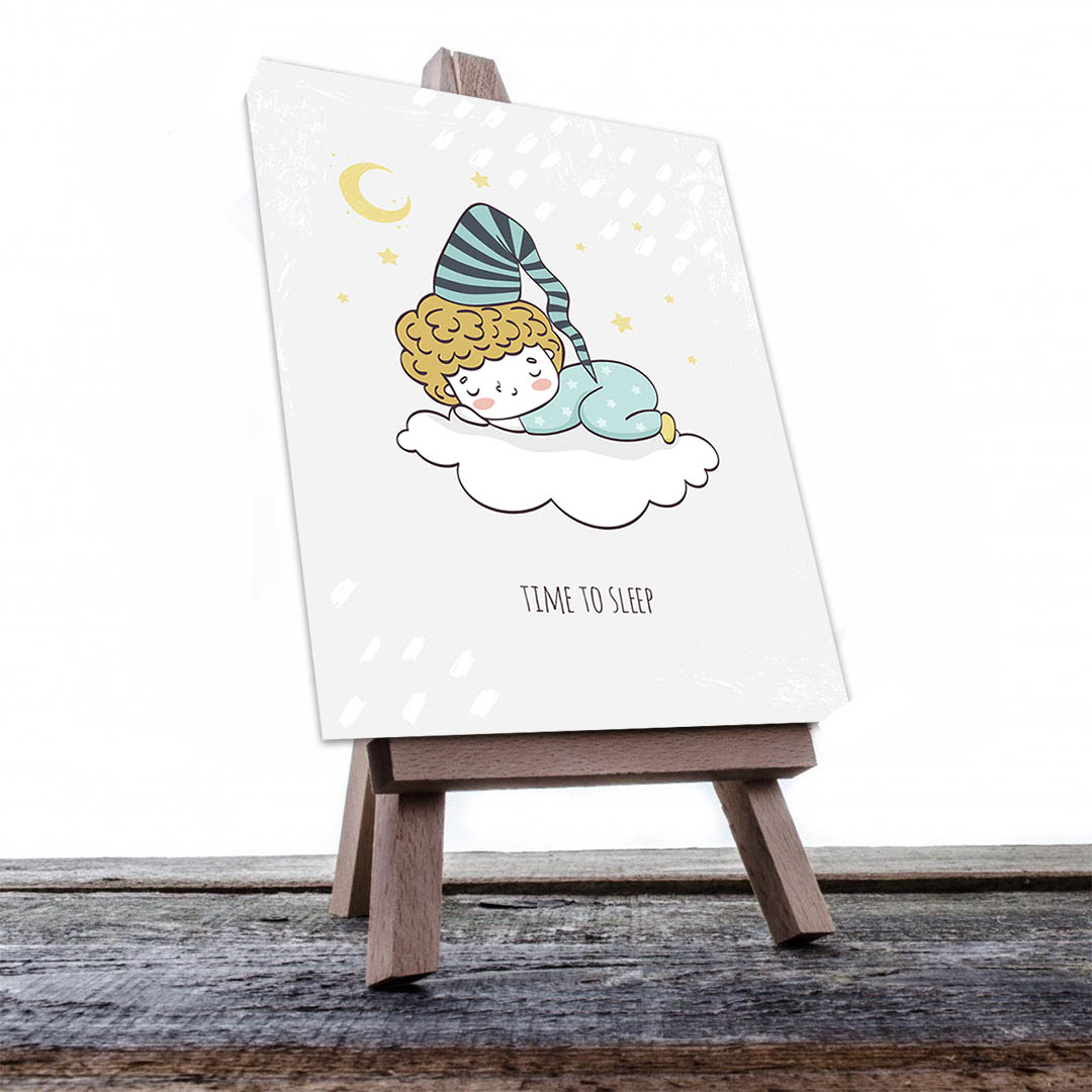 Cuadro Decorativo Infantil de Niño Durmiendo #22 60 X 40