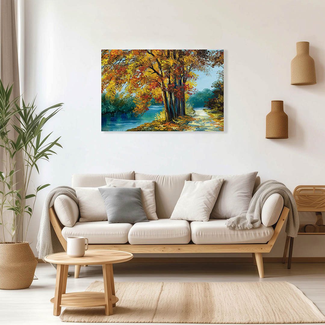 Cuadro Decorativo Árbol de Cerezo Estilo Oleo #16 60 X 40
