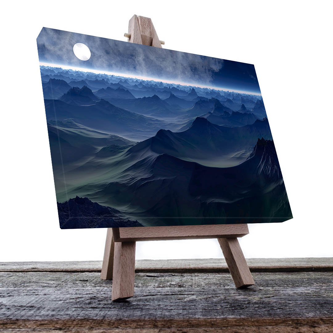 Cuadro Decorativo Luna de otro planeta Sci-Fi 60 X 40