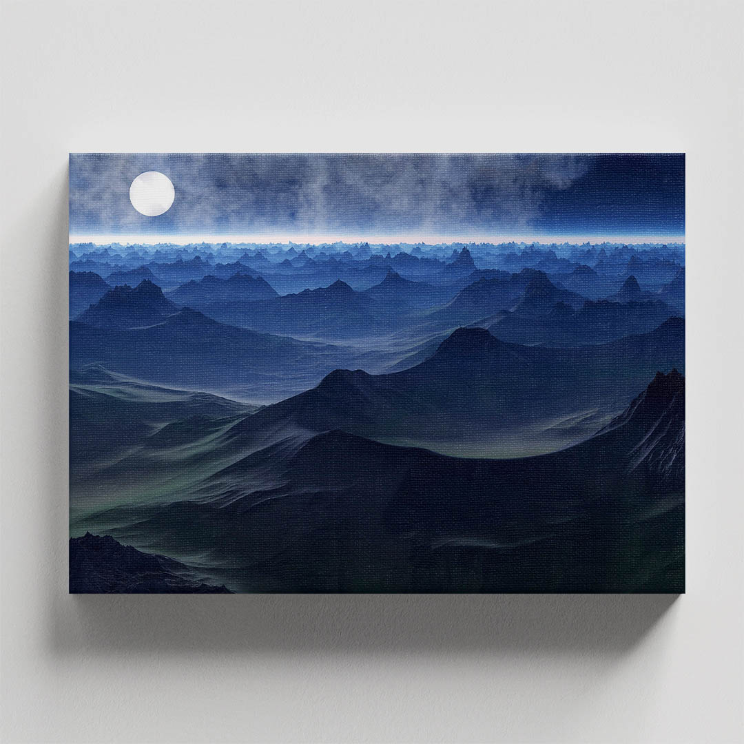 Cuadro Decorativo Luna de otro planeta Sci-Fi 60 X 40