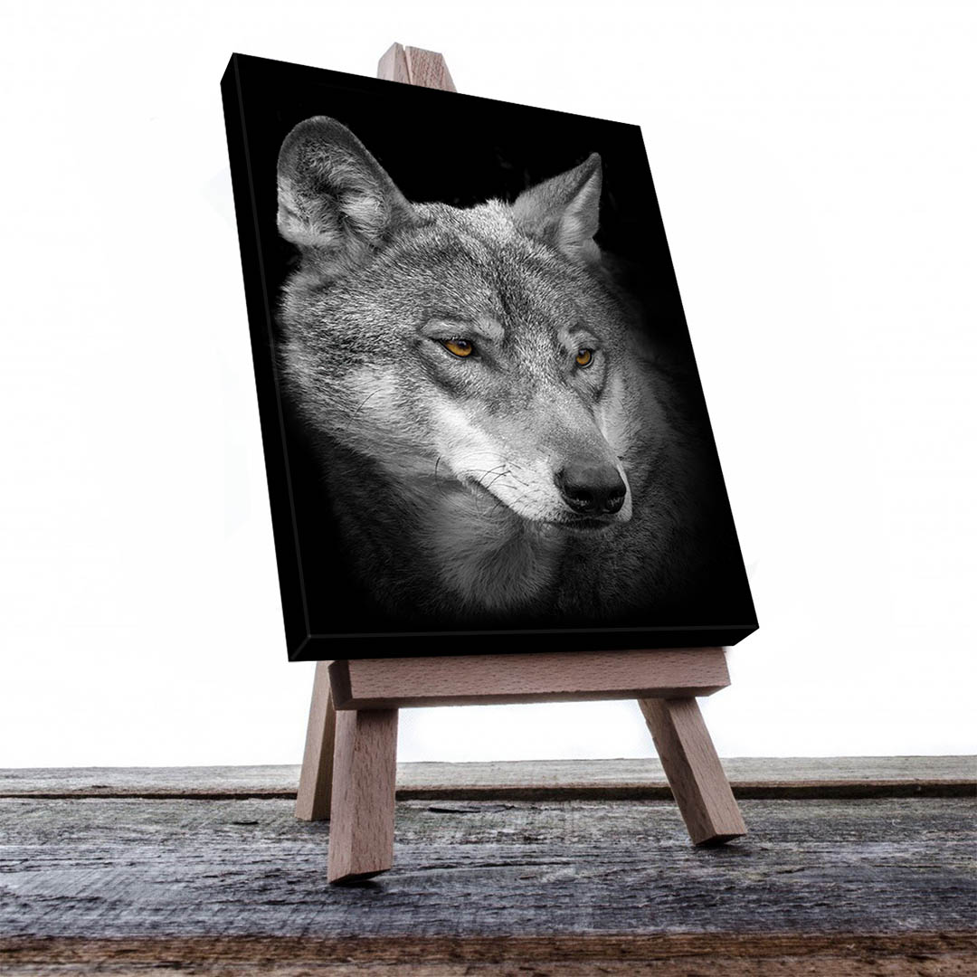 Cuadro Decorativo Lobo Gris #07 60 X 40