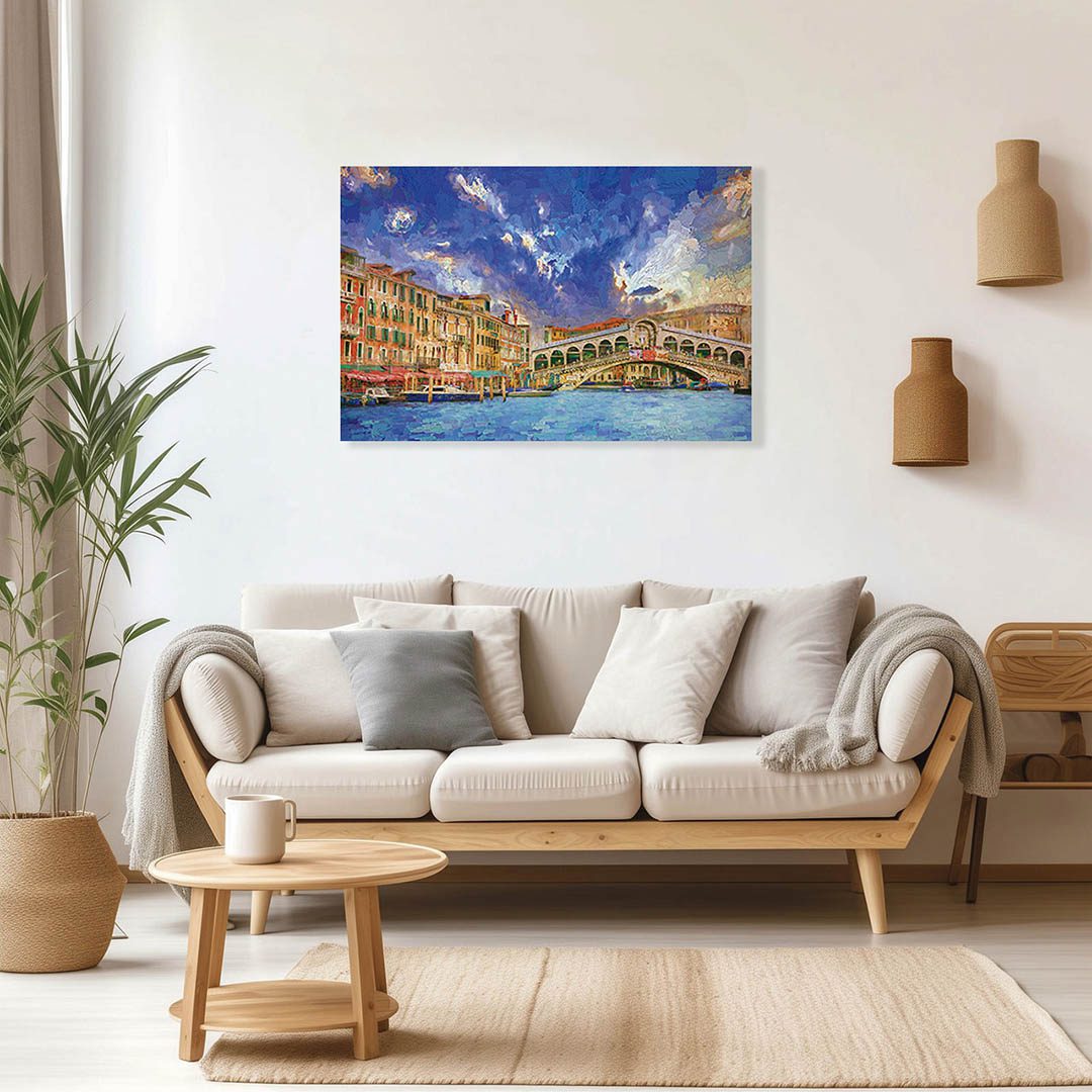 Cuadro Decorativo de Venecia Italia Estilo Oleo #27 60 X 40