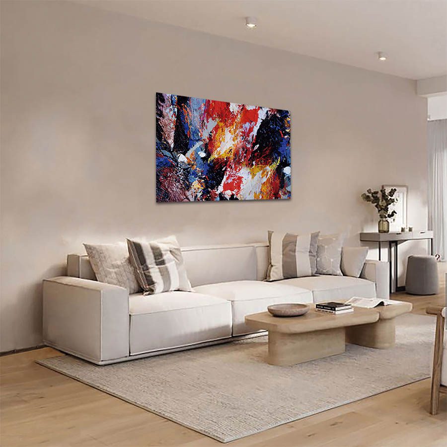 Cuadro Decorativo Abstracto Estilo Oleo #33 60 X 40