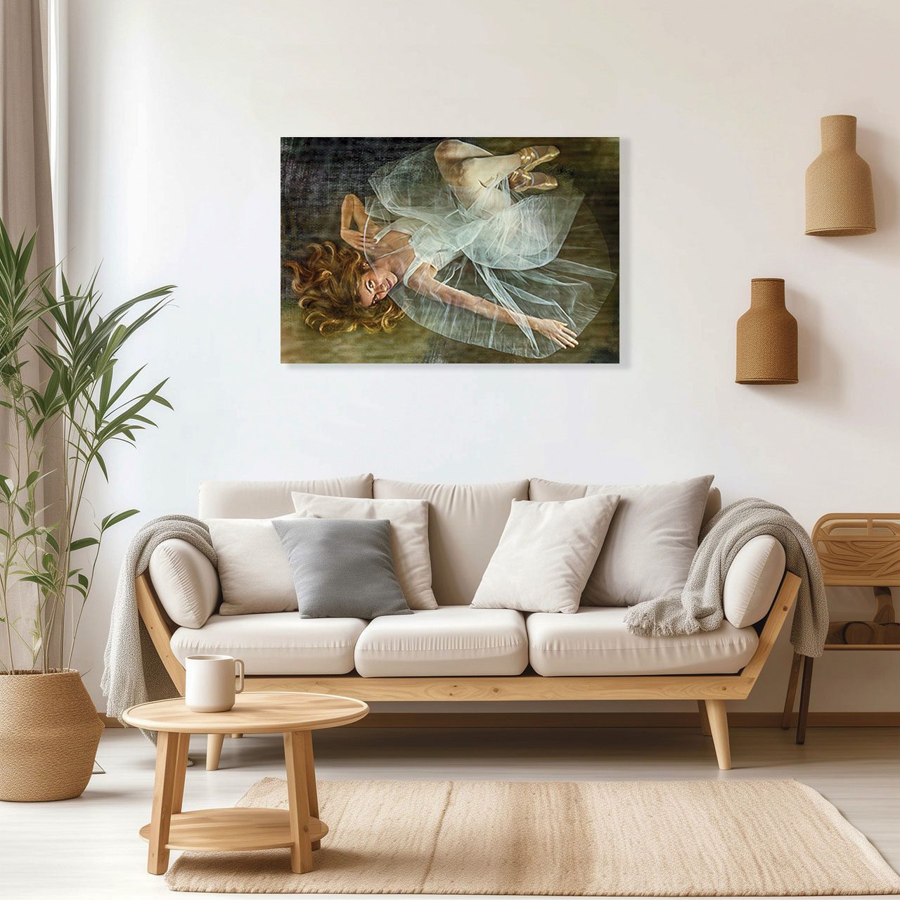 Cuadro Decorativo Bailarina Ballet acostada 90 X 60