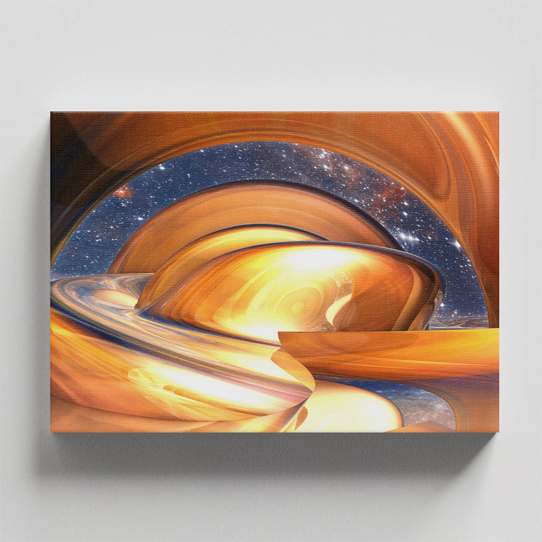 Cuadro Decorativo Abstracto inspirado en el Sol y el Universo #6 60 X 40