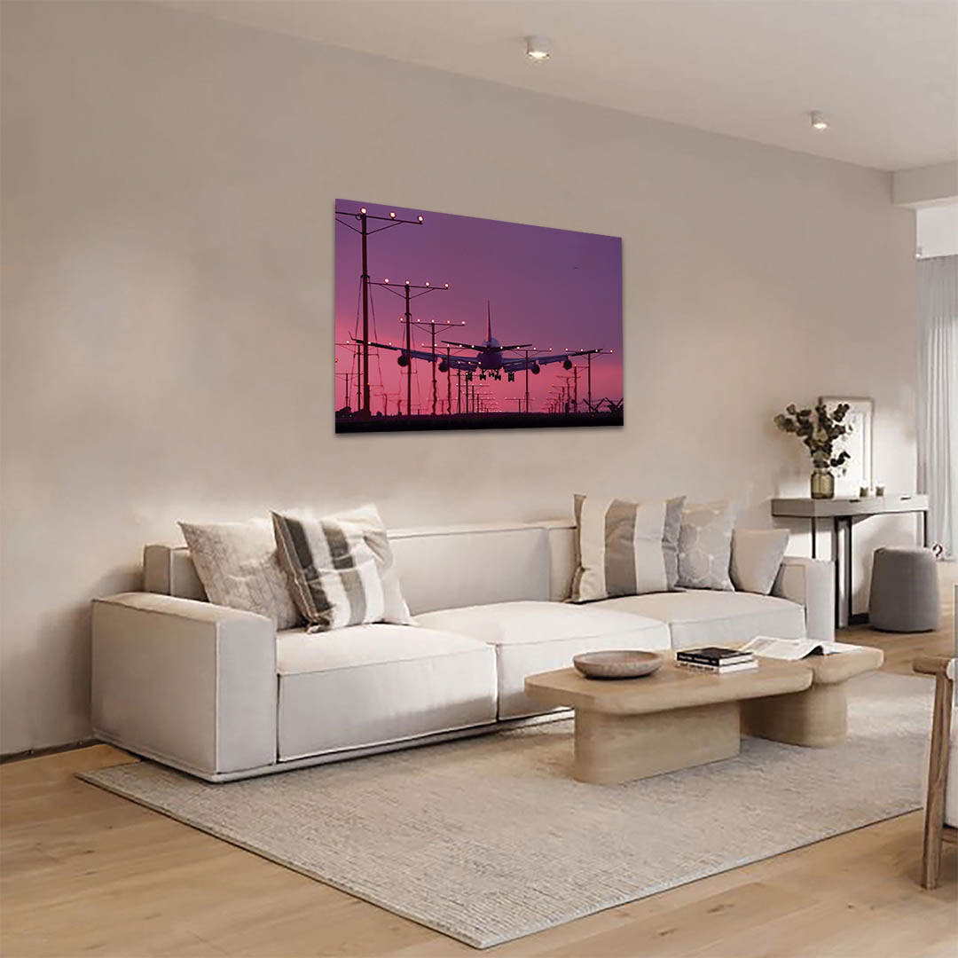 Cuadro Decorativo Avión aterrizando 90 X 60