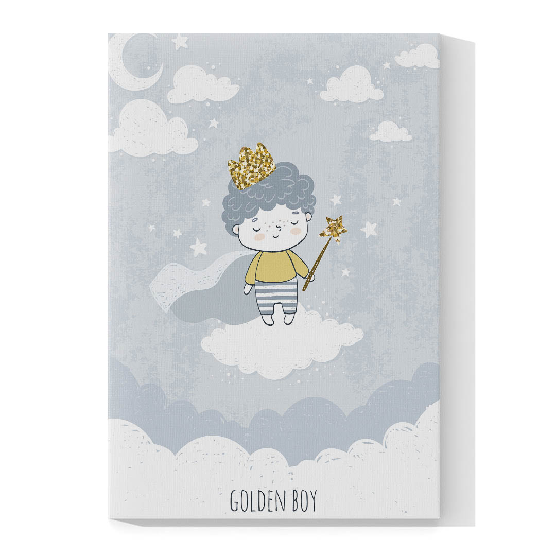 Cuadro Decorativo Infantil de Principito Fondo Gris #15 60 X 40