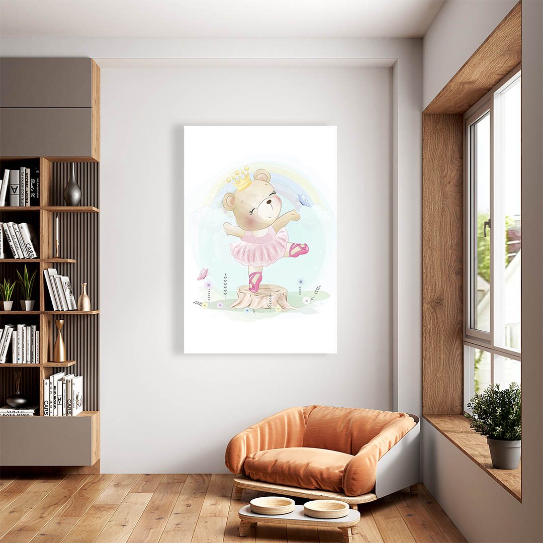 Cuadro Decorativo Infantil Osita Bailarina #49 60 X 40