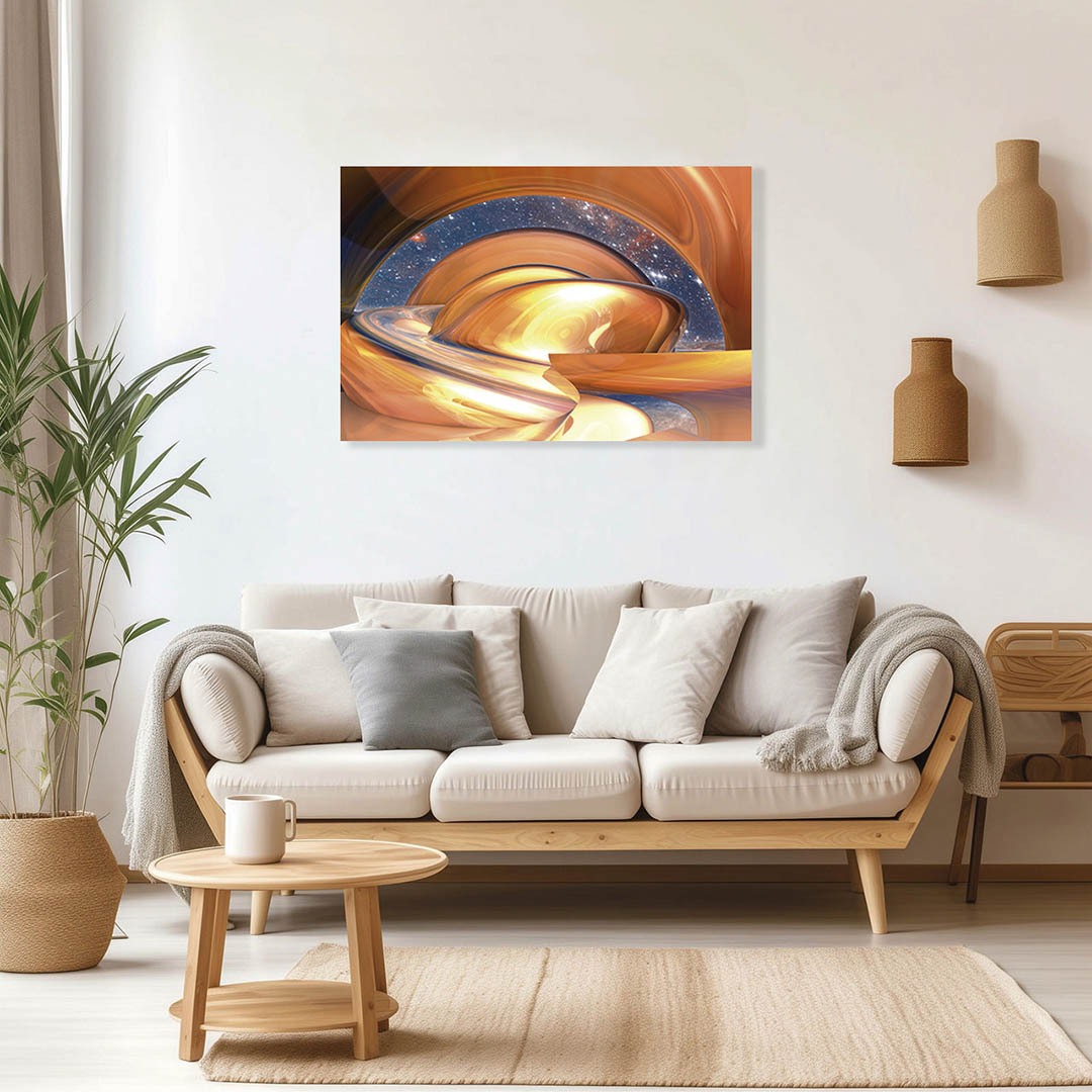 Cuadro Decorativo Abstracto inspirado en el Sol y el Universo #6 60 X 40