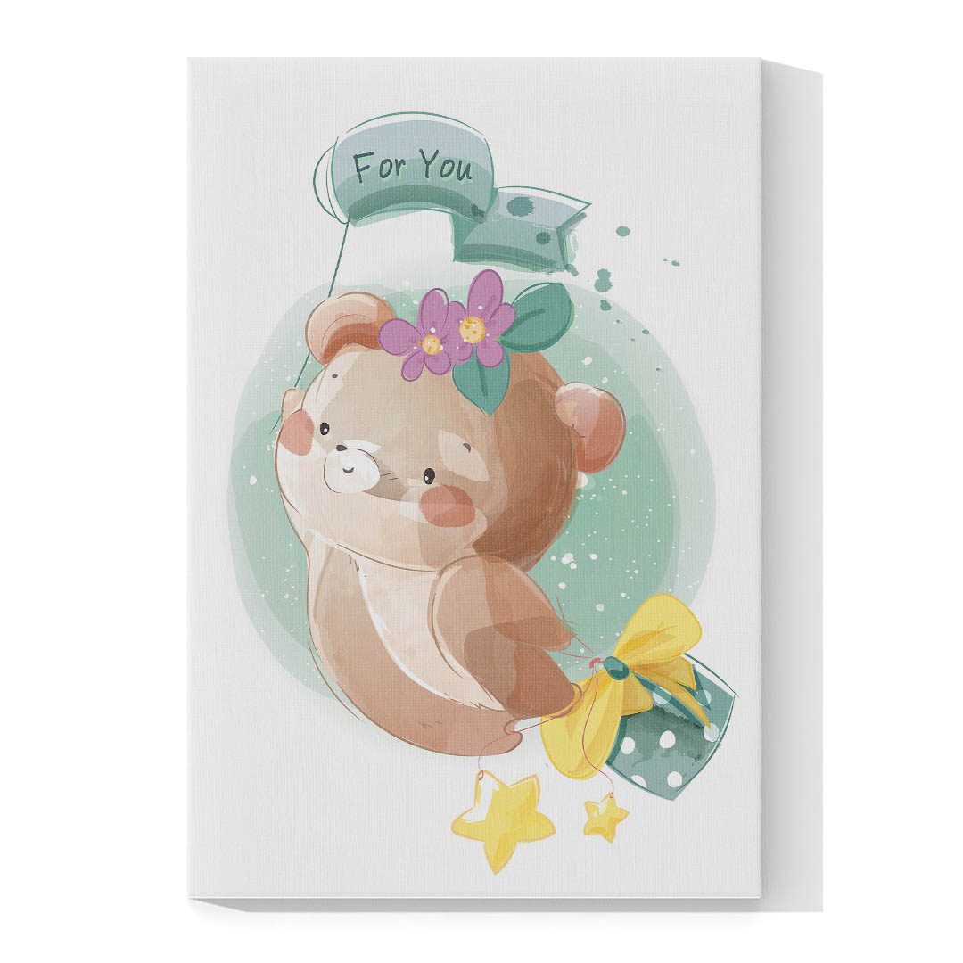 Cuadro Decorativo Infantil Oso #49 60 X 40