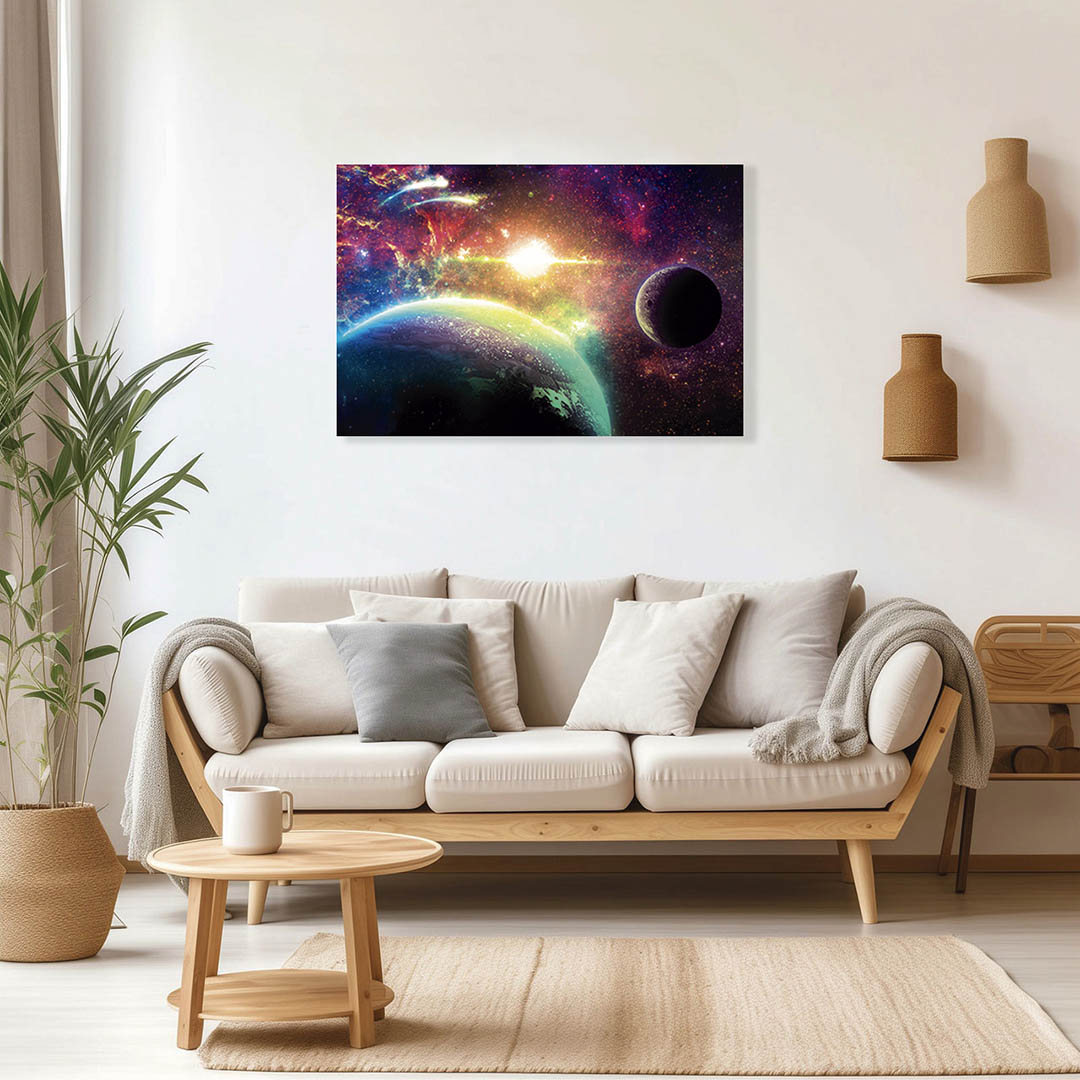 Cuadro Decorativo Sci-Fi de Planetas #50 60 X 40