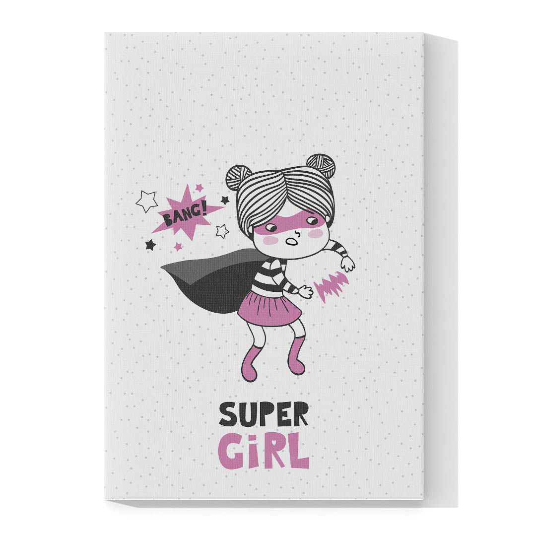 Cuadro Decorativo Infantil Super Niña #19 60 X 40