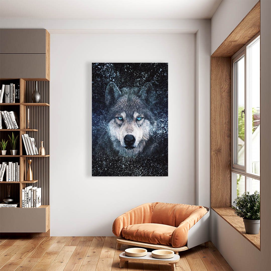 Cuadro Decorativo Lobo Gris #04 60 X 40