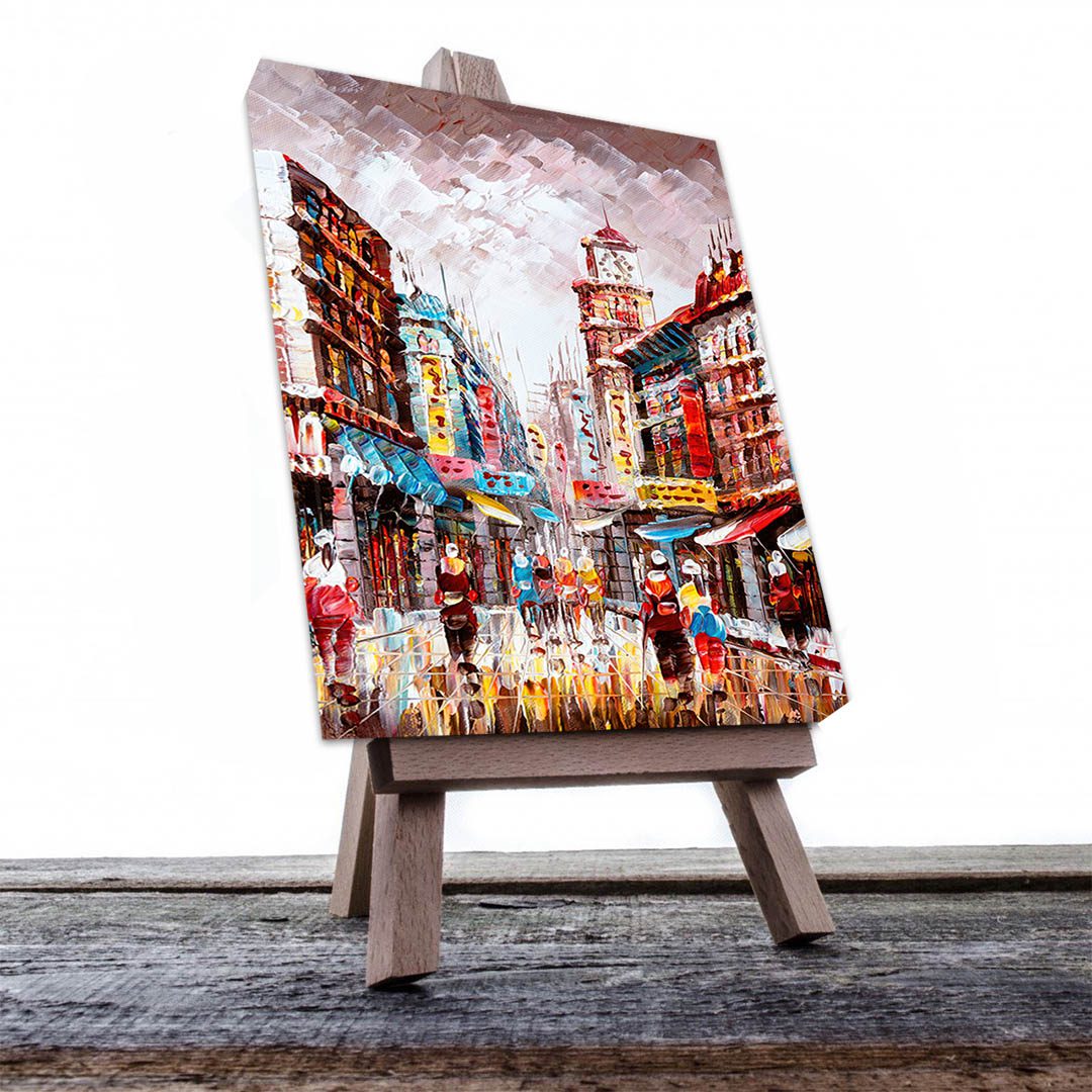 Cuadro Decorativo Hong Kong Estilo Oleo #01V 60 X 40