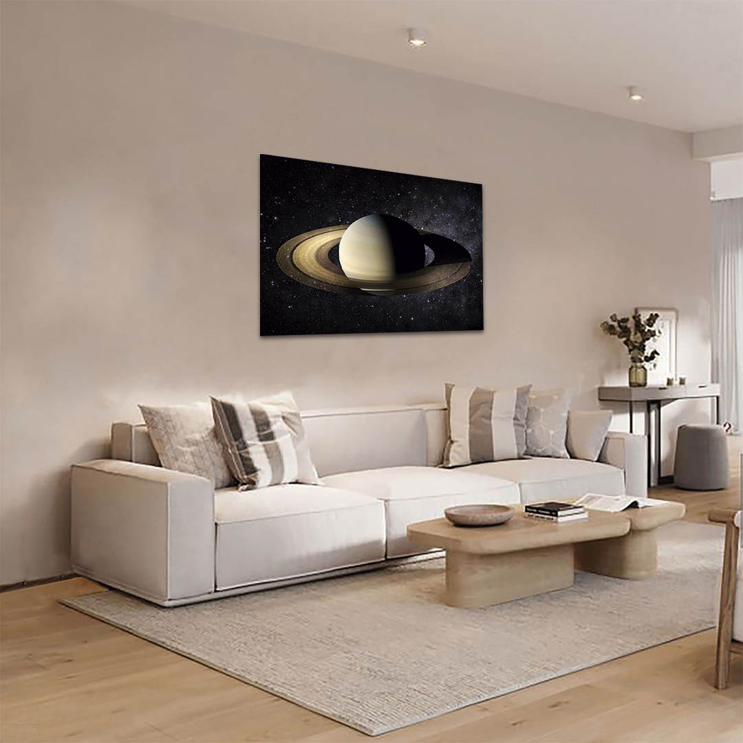 Cuadro Decorativo de Saturno y sus Anillos #60 60 X 40