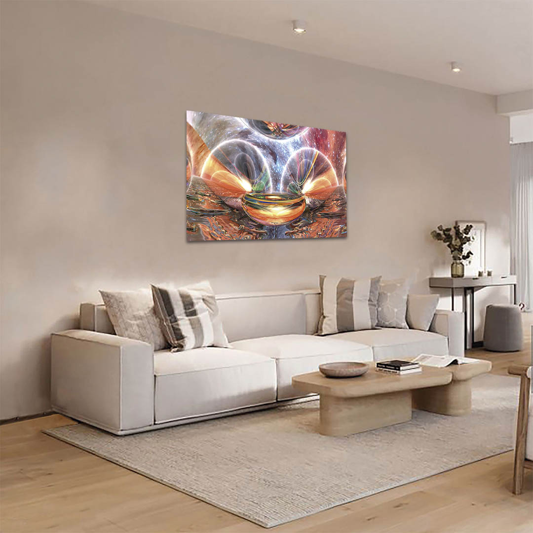 Cuadro Decorativo Abstracto inspirado en el Sol y el Universo #7 60 X 40