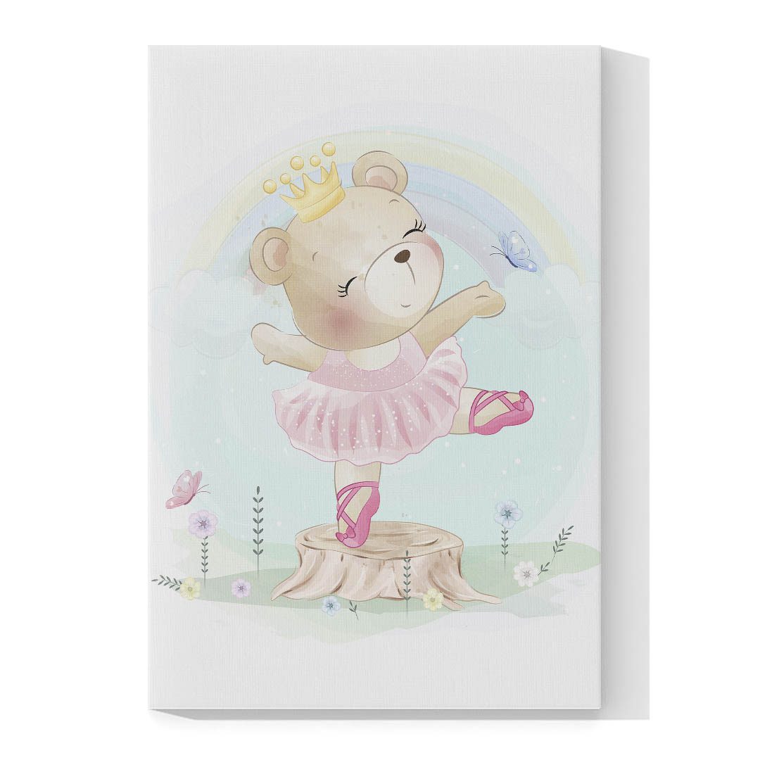 Cuadro Decorativo Infantil Osita Bailarina #49 60 X 40