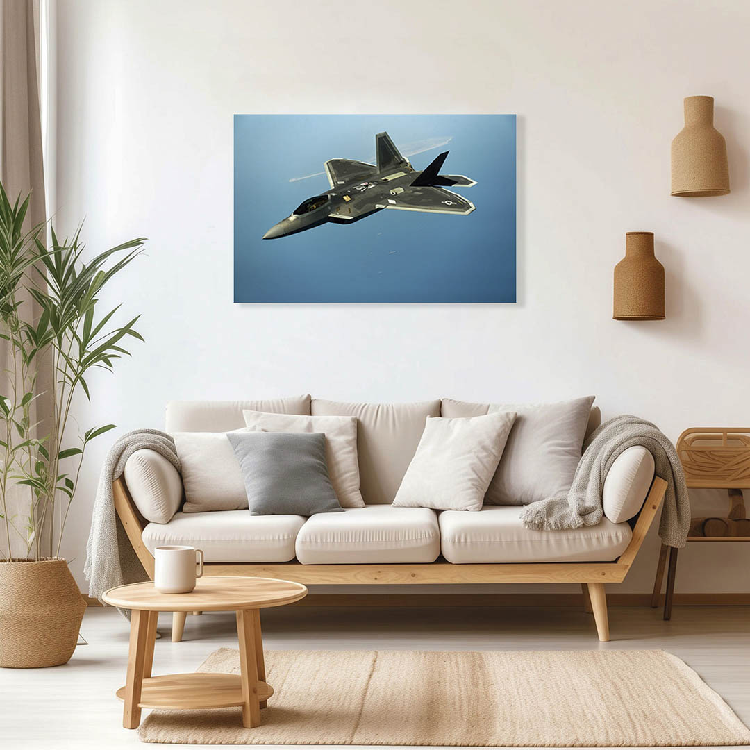 Cuadro Decorativo Avión F22 Raptor 90 X 60