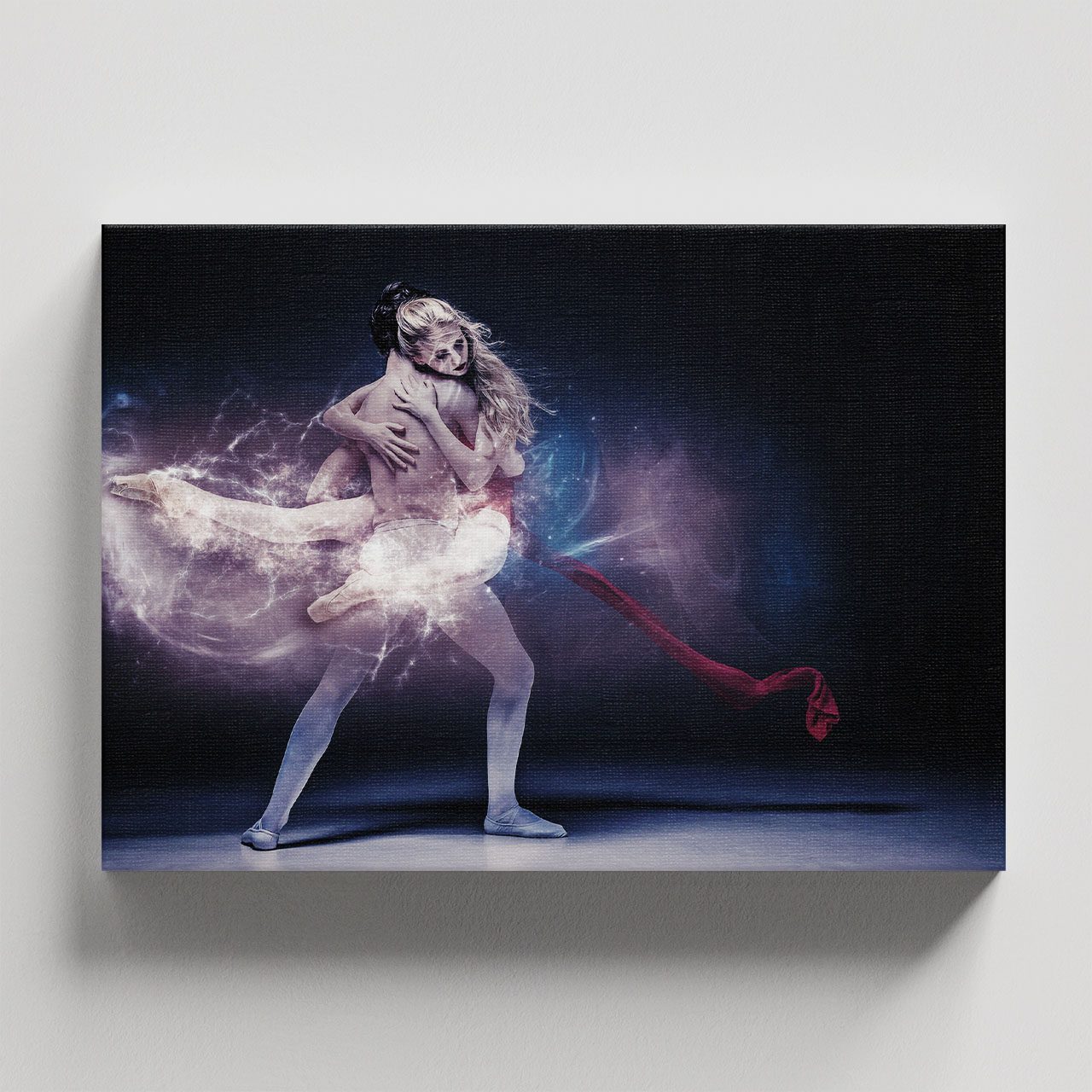 Cuadro Decorativo Bailarina Ballet tonos azules 90 X 60