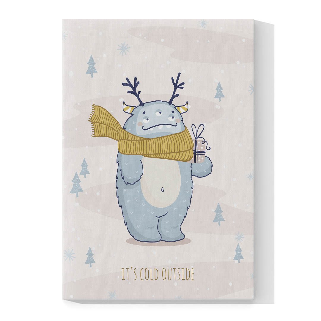 Cuadro Decorativo Infantil Monstro de Nieve #31 60 X 40